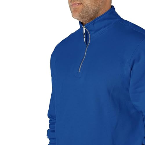 Image of Charles River Apparel Unisex Crosswind Quarter Zip Sweatshirt, Soft Cotton Blend Pullover with Pockets