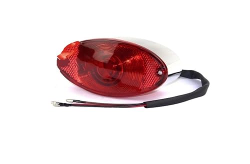 Feu arrière œil de chat moto avec feu stop et éclairage plaque pour Bobber Chopper