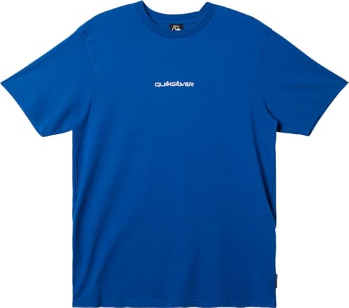 T-shirt Quiksilver Qs Omni Logo DNA Monaco Blue pour homme en coton