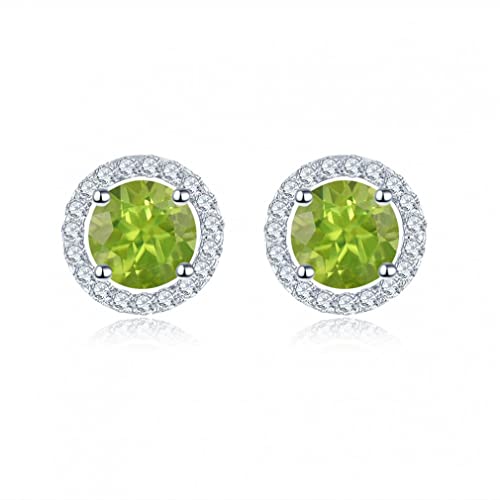 Boucles d'oreilles Blue Stud en topaze naturelle de 5,0 mm pour femme