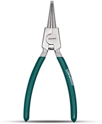 GINWORD 9 inch Straight External large Snap Ring Plier, Circlip Pliers, Tips C-Clip Pliers for Ring Remover Retaining