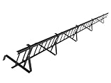 Komplettes Schneefanggitter-Set, 3,0 m lang, mit 5 Halterungen für Biberschwanzziegel (Gitterhöhe: 15 cm, RAL 7024 Graphit)
