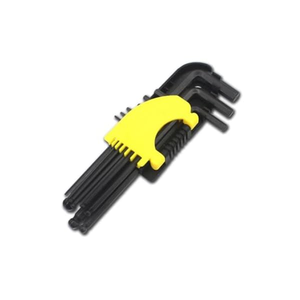 Kliplinc 9-In-1 Sechskantstiftschl¨¹sselsatz, Quadratischer Schraubenschl¨¹ssel, Schwarz, Stahl, Sechskantschl¨¹ssel
