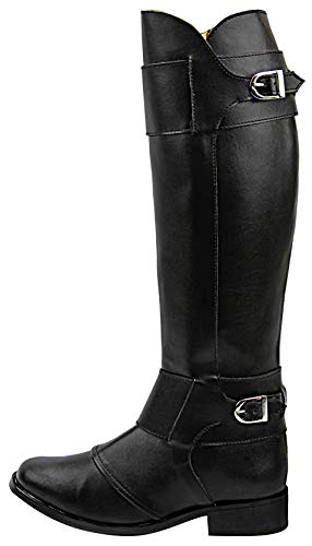 Mens Man Desire Fashion Stylish Motorcycle Riding Leather Tall Knee High Boots Color Black…4