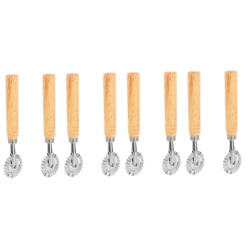 OUNONA 4sets 2pcs Alloy Pizza Roller Cutter Noodle Lattice Roller for Pastry Cookies and Bread Easy to Clean Kitchen Tool for Homemade Pizza and Biscuits 2pcs*4