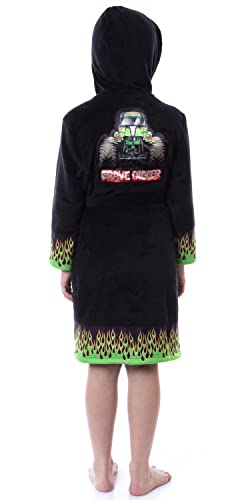 Monster Jam Robe Toy Trucks Boys' Grave Digger Fleece Plush Hooded Bathrobe3