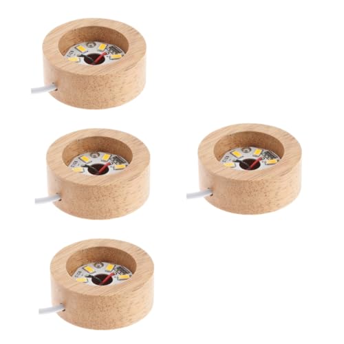 Base luminosa a LED in legno: realizzata in legno di qualità e led, pregevole fattura, questa base luminosa non è facile da danneggiare o deformare per la base a led.