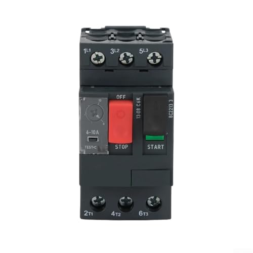 Startbuymore Motor Protection Switch GV2 Series For Industrial Motors Single And Three Phase 0 37KW To 15KW(GV2ME07C 1.6-2.5A)