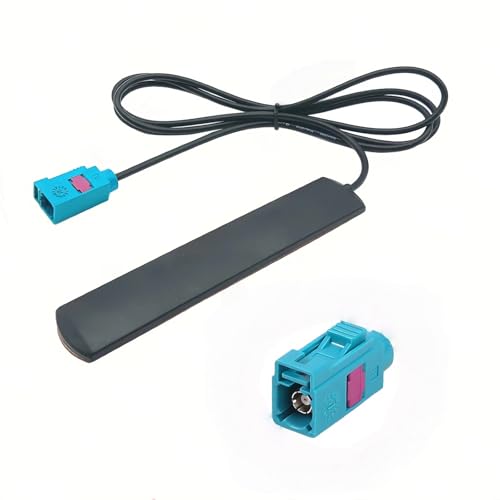 AURUM Dab Antenne Auto, Autoradio Antenne mit DAB+ FM Verstärker, Scheibenantenne Auto Selbstklebend Universal für Auto SUV LKW – 3m Kabel & FAKRA Plug Anschluss
