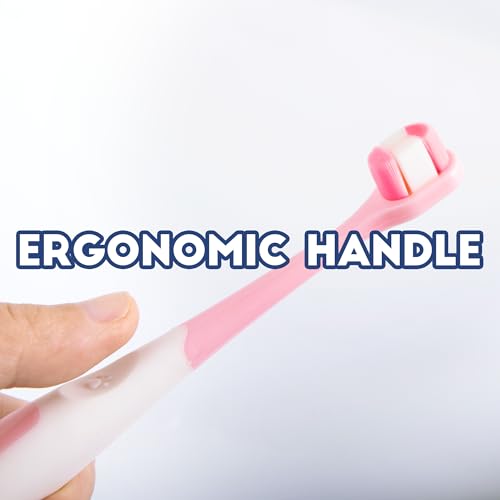 Image of Small Dog Toothbrush, Puppy & Cat Tooth Brushing Kit, Ultra Soft & Head Teeth Brush for Kitten & Tiny to Medium Pet, Doggy Toothbrushes Deep Dental Clean, 2 PCS, Pink