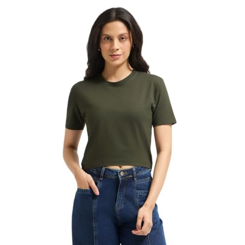 Image of Wellbi Women's Bamboo Crop Top, Soft & Breathable Moisture-Wicking Fabric, Stretchy Eco-Friendly Crop Top for Girls, Lightweight Comfortable Top, Yoga, Gym & Casual Use