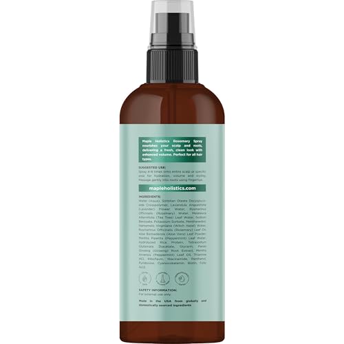 Spray de Agua de Romero para Cabello y Cuero Cabelludo 4 Fl Oz miniatura 5