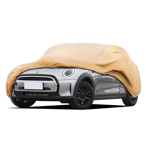 JURMON Heavy Duty Outdoor Car Cover Custom Fit for 2014-2026 Mini Cooper 2 Door Windproof All Weather Waterproof Sun Rain UV Dust Snow Protection Outdoor Car Covers