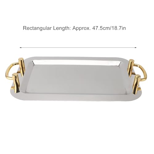 Plat de banquet en acier 304 inoxydable résistant et doré - 8