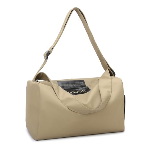 Wet And Dry Separation Travel Shoulder Bag Large Capacity Sports Fitness Hand Messenger Bag(Khaki)4