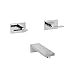 Newport Brass 3-2545 Metro Double Handle Wall-Mounted Tub Faucet with Metal Leve, Satin Nickel
