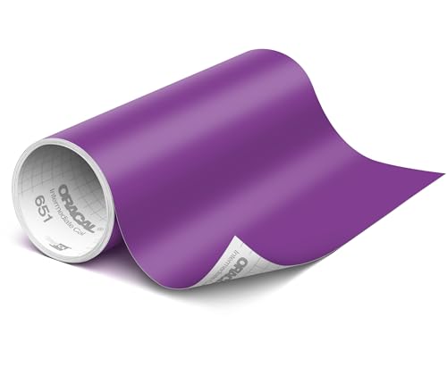 ORACAL 651 Matte Violet Vinyl Durable Roll Easy to Weed Permanent Adhesive Craft Vinyl for Plotting Machines Decals & DIY Projects 12 x 10ft
