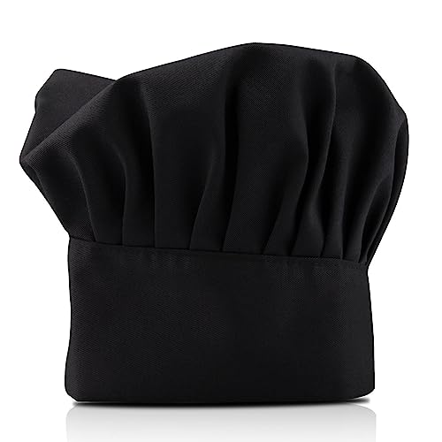 ZKSMNB Koksmuts, uniseks, kokmuts van polykatoen, gastmutsen, zwart, 30