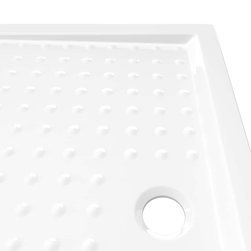 Plato de ducha ABS 80 x 100 x 4 cm, antideslizante, color blanco