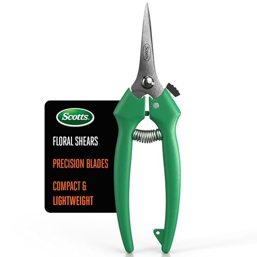 Scotts Straight Tip Floral Shears - Ultra Sharp Lightweight Gardening Scissors - Hand Pruner Pruning Shear for Flowers, Herbs, Roses and Indoor Plants - image 1