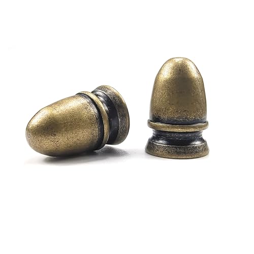Image of ECUDIS Pack of 4 Solid Metal Lamp Finials Caps Knob for Lamp Shade Harp Holder (Antique Brass)