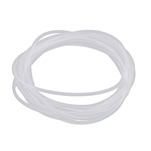Aexit 2.5mm x Cord Management 4mm PTFE High Temperature Transparent Tubing 5 Meters 16.4Ft Cable Sleeves for Electronics