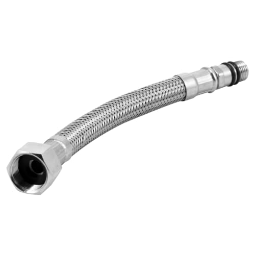 TOBBOMEY Leichter Flexibler Edelstahl Schlauch mit Hochwertigem Geflecht Rostfrei und Langlebig Verlängerung für Wasserhähne Geeignet für Bad Küche und Warm Kalt Wasseranschluss TOBBOMEY Leichter Flexibler Edelstahl Schlauch mit Hochwertigem Geflecht Rostfrei und Langlebig Verlängerung für Wasserhähne Geeignet für Bad Küche und Warm Kalt Wasseranschluss