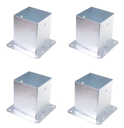 Aqbau® Set di 4 Staffe per Pali da Avvitare 120