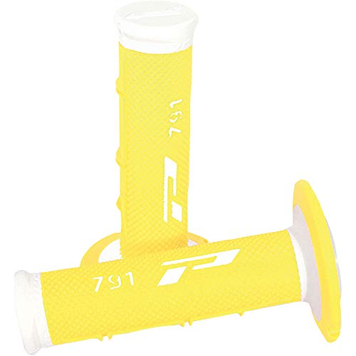 Pro Grip 791 Blanc jaune fluo : poignées moto cross