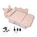 Ergocar Materassino Gonfiabile Gatto Fortunato Floccaggio Materasso Letto per Auto con Pompa per Il Campeggio, Escursionismo, Piscina, Spiaggia, Viaggiare (Beige)