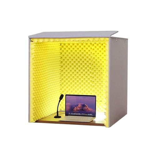 Cabina Portátil Acústica para Grabación, Booth Vocal para Estudio en Casa, 80x80x80CM