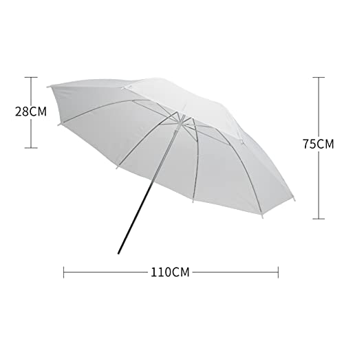 2 Pack Photography Umbrella Lighting Kit, 2* 43Inch Translucent White Soft Umbrella For Studio/Outdoor Photo And Video Lighting Accessories (2 Pack (2X 43 White)) #TOP3