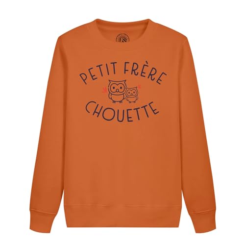 Sweatshirt enfant petit frère chouette famille en coton doux