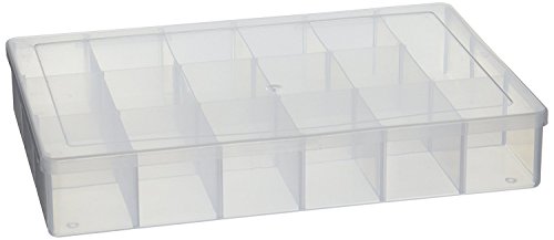 Darice 10762 Plastic Bead Organizer with 17 Compartments, Clear (2-Pack)