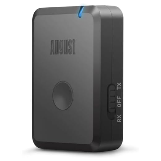 Bluetooth-hörlursadapter för TV-apparater - August MR260 - Skicka ljud från din TV till trådbundna eller trådlösa hörlurar - Trådlös ljudsändare och mottagare