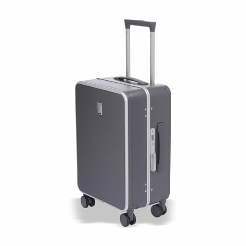 Image of SWISS MILITARY Black Gold Collection Lorenzo-55cm Cabin Small Hardsided PC Trolley Luggage Bag with TSA Lock, 360 Wheels Suitcase-Ideal for International Travel, Capacity 44L-Dark Grey
