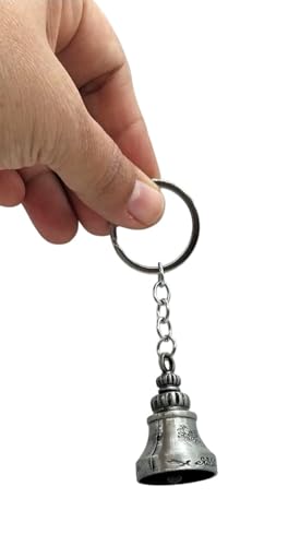 Image of Classic Antique Tibetan Temple Bell Shaped Keyring for Gift Gaurdian bell for Car Bike Bags Metal Key ring Key Chain Bag Charm Gift