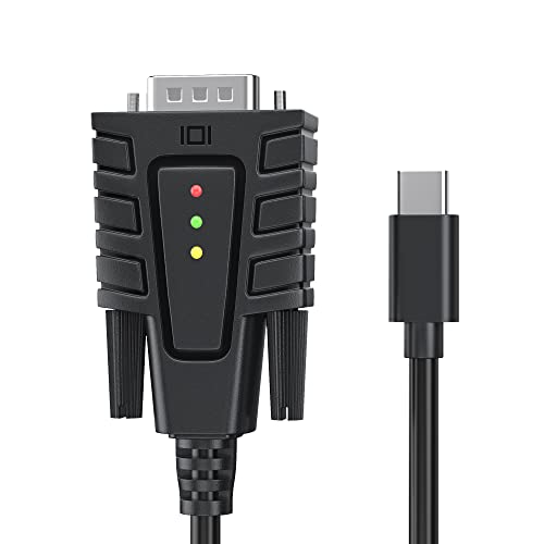 Image of SerialEdgeX USB-C to Serial RS232 Adapter 3-LED Status Indicators, 6-Pack