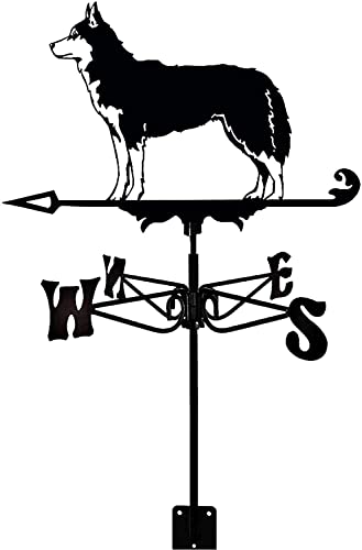 HJYBFA Veleta de Metal con Forma de Animal, Estilo Vintage, Color Negro, indicador de dirección del Viento para Exteriores, jardín, Techo, Prado, decoración.
