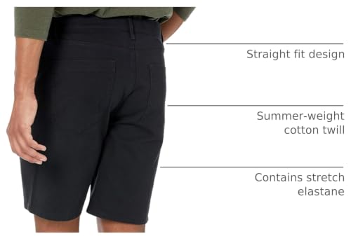 Image of Amazon Essentials Men's Straight-Fit 9 inch Inseam Stretch Cotton Twill 5-Pocket Shorts