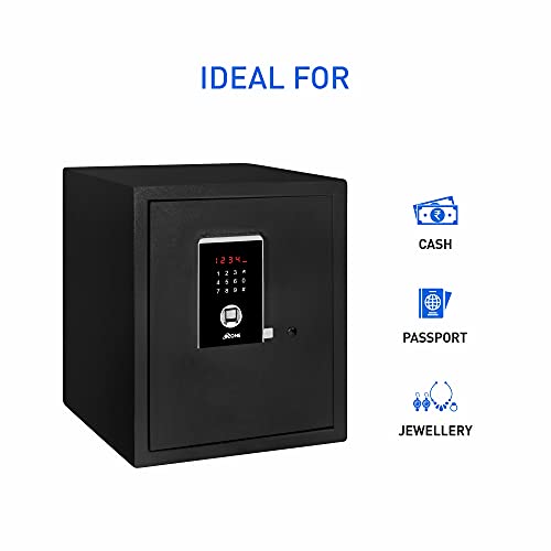 Image of Ozone 40 Litres Fingerprint Safe Locker for Home and Office - Fingerprint Lock 2-in-1 Unlocking Fingerprint and Password | Size 420H x 350W x 360D mm | Weight 20.4 kg | 2-Year Warranty