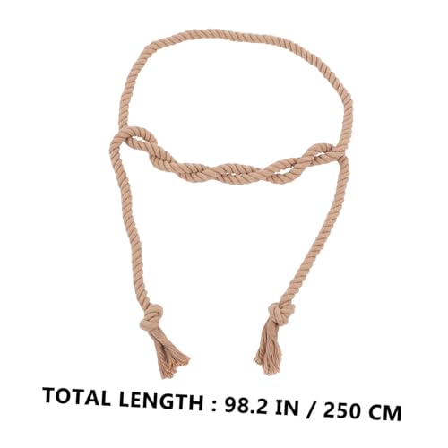 BESTYASH Gothic Cotton Linen Long Waist Belt for Pastor Robe Pants Rustic Braided Waistband Cosplay Costume Accessory for Adults2