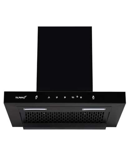 Image of Ruwa Jade 60 cm Auto Clean Filterless Kitchen Chimney, 1250 m /hr Powerful Suction, T-Shape Wall Mounted Design, Motion Sensor & Touch Control, Oil Collector, Installation Kit Included