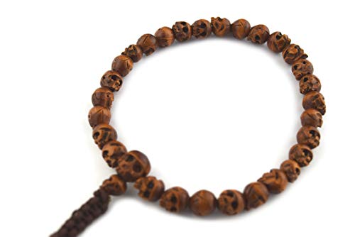 10mm Japanese Boxwood Skull Beads Prayer Beads Mala for Men Meditation Handmade Crafts Gifts for Men2