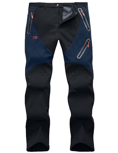 HFDWYJ Skihose Thermohose Herren Winter Softshellhose Herren wasserdichte Hose Herren Gefütterte Outdoorhose Für HerrenTrekkinghose Skifahren Hundespor Hose Wandern Und Für Viele Outdoor-Aktivitäten