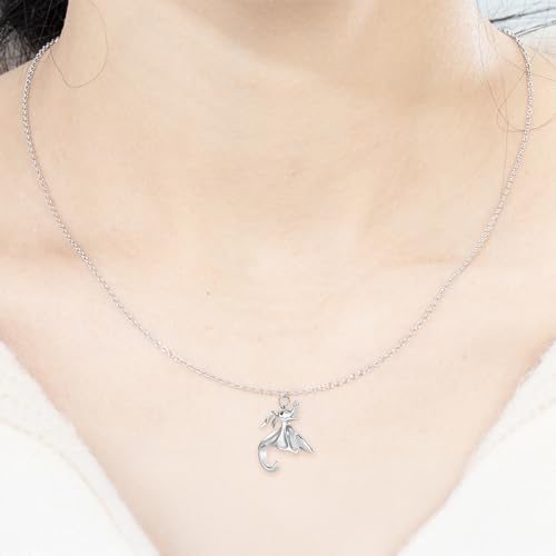 Bolenvi Dangling Dog Pendant Necklace, 925 Sterling Silver Jewelry, 16-22" Adjustable Chain, Pet Dog Charm Necklace for Women4