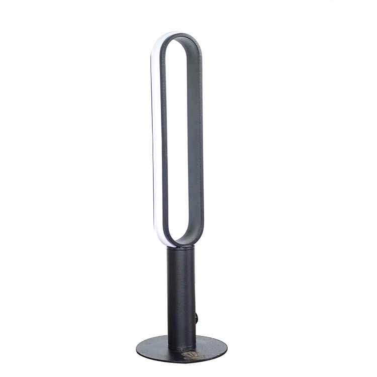 Dravizon Modern Battery Table Lamp Black Minimalist Bedroom Dining Room Bar Led Desk Lamp with Wireless Charger Portable Cordless Light Rechargeable Atmosphere Decorative LED Table Desk Light