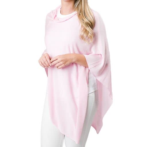 Top It Off Elsa Poncho - Women’s Fine Knit Luxury Topper - Layering Piece for Warmth