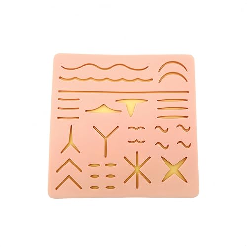 UKYCEORA 縫合練習パッド 多切開縫合パッド 大きい 3 層シリコン 医学生のトレーニング用 20cm