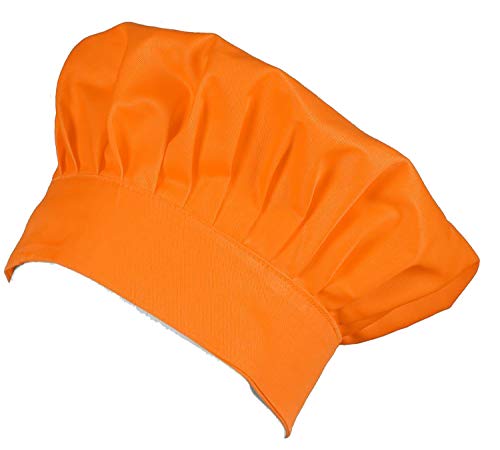 Professionale Mister Patch Cappello da Cuoco Professionale Regolabile con Velcro (Arancione)